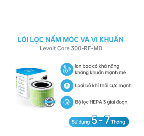 Loi loc cho may loc khong khi Levoit Core 300 RF MB